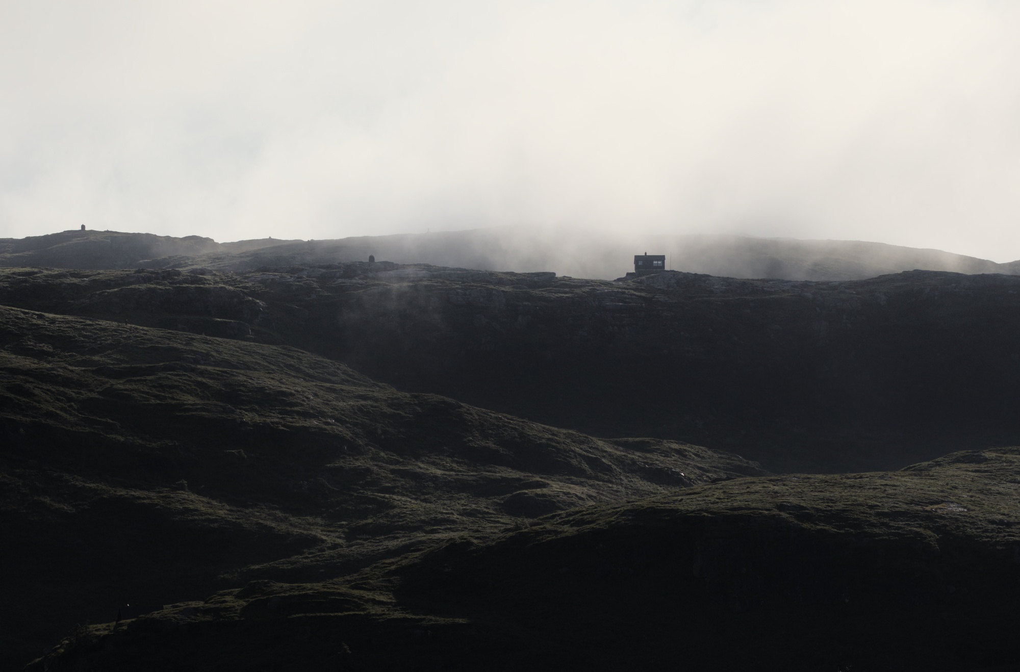 There is a hiker in this picture.